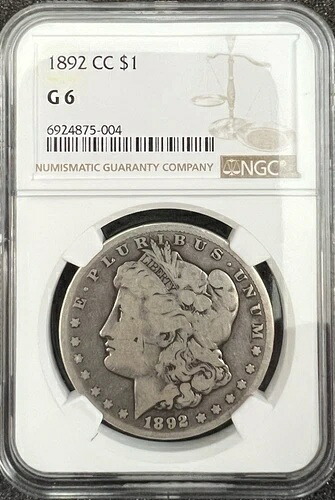 1892 cc モルガン銀貨 NGC G 6 非常に希少な日付｜WORLD RESOURCE【KING店】