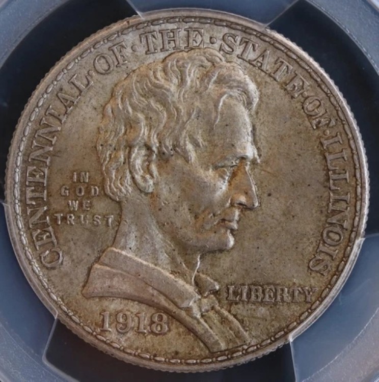 1918年 リンカーン・イリノイ ハーフドル PCGS MS63 センテニアル銀貨 - 希少｜WORLD RESOURCE【KING店】