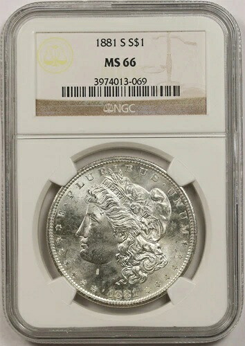 1881-S $1 NGC MS 66 モルガン銀貨｜WORLD RESOURCE【KING店】