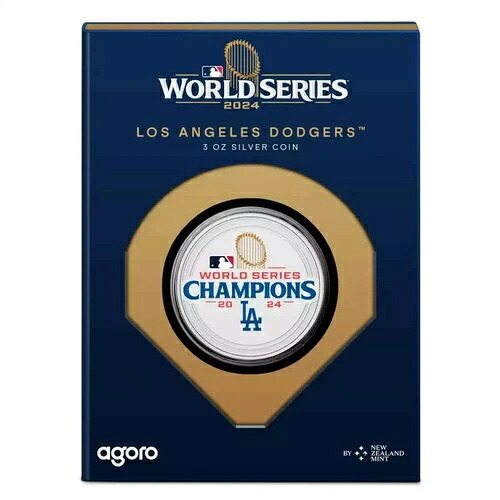 2024 MLBワールドシリーズ優勝 LAドジャース 3オンス シルバーコイン｜WORLD RESOURCE【KING店】