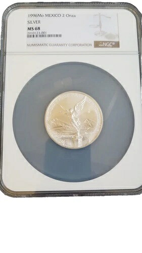 1996 メキシコ Mo 2 オンザ シルバー リベルタード MS68 NGC - 2910123-001 - レア - キー日付｜WORLD RESOURCE【KING店】