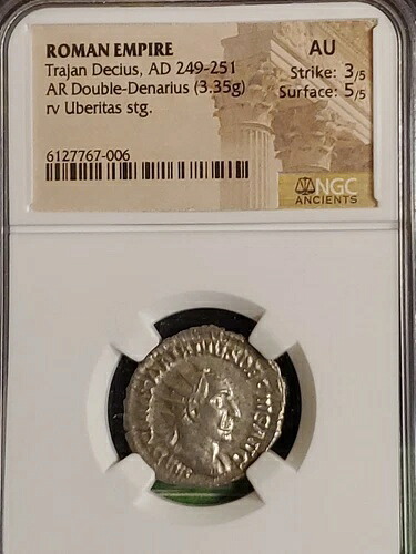 トラヤヌス・デキウス帝（紀元249-251年）。宝石。このグレード以上の希少品。銀｜WORLD RESOURCE【KING店】 106,480円