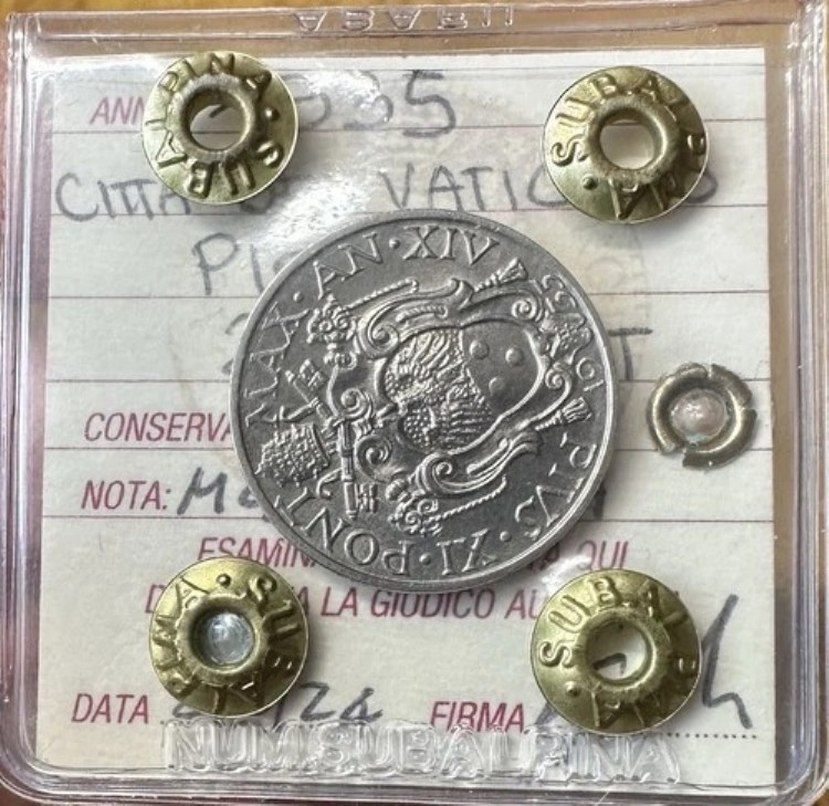 バチカンコイン ピオ11世 20セント 1935年 非常に希少 未開封 SPL+ 亜アルプス