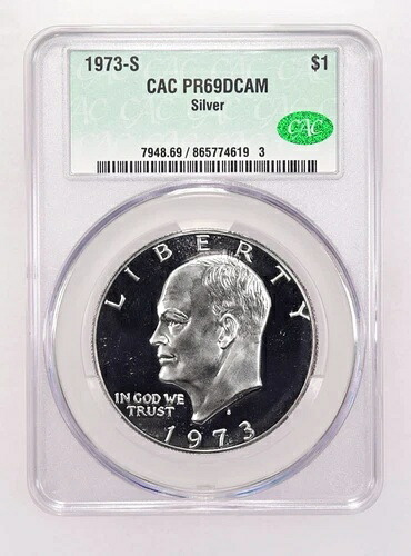 ????1973-S アイゼンハワー ドル $1 CAC PR69DCAM シルバー - ??トップポップ!!!????｜WORLD RESOURCE【KING店】