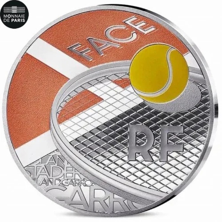 [#475338] フランス、10 ユーロ、ローランギャロス - 100 年、プルーフ / BE、2025、Monnaie de
