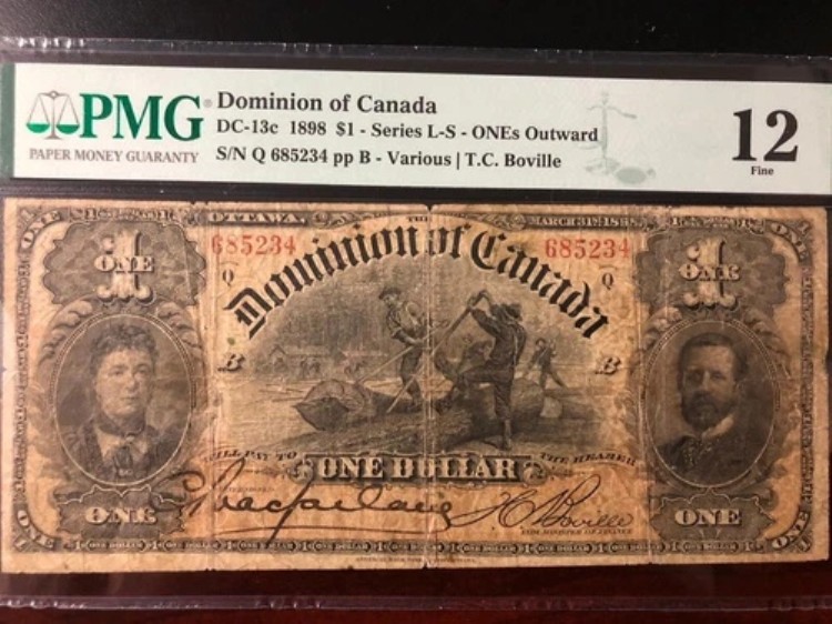 カナダ自治領 1ドル 1898年 Qシリーズ 非常に希少 良好な状態