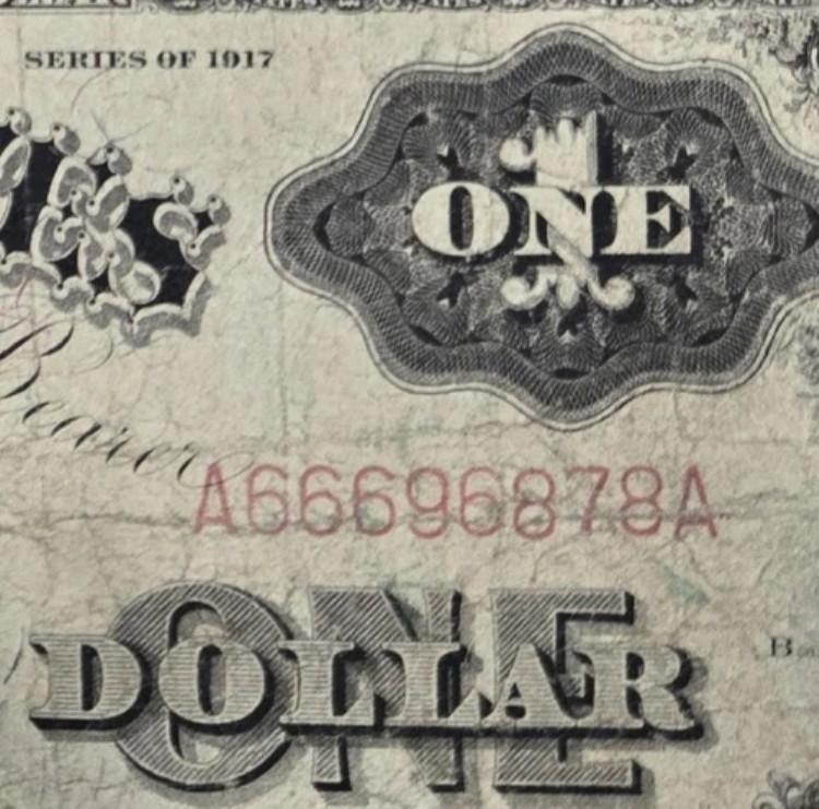1917年 1ドル 大型法定通貨 鋸馬 赤シール 壊れたラダー番号 希少｜WORLD RESOURCE【KING店】 175,450円