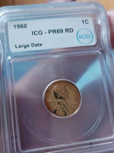 1960年プルーフ69RD、ICGによるグレーディング済み。大きな日付入り。希少な未流通ペニー｜WORLD RESOURCE【KING店】 176,550円