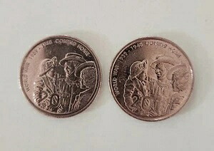 希少な第二次世界大戦1939年～1945年オーストラリア20セント硬貨2枚が帰国