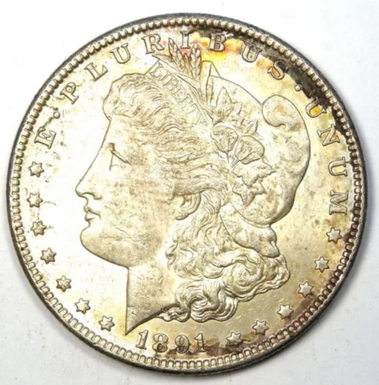 1891-CC モーガン・ダラー 1 ドル カーソンシティ コイン - チョイス AU / UNC ディテール (研磨済み)｜WORLD RESOURCE【KING店】