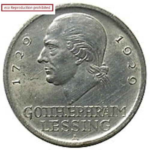 ワイマール共和国、レッシング生誕200周年記念、5マルク銀貨、1929年|WORLD RESOURCE【KING店】