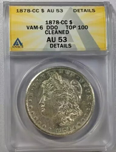1878 CC モルガン シルバー ダラー ANACS AU-53 クリーニング済み トップ 100 VAM-6 DDO 180,950円