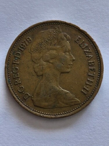 1979年英国エリザベス2世の2ペンス硬貨。｜WORLD RESOURCE【KING店】