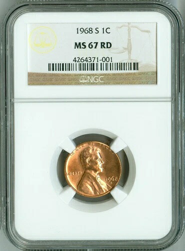 1968 S NGC MS67 RD リンカーンセント、FINEST REGISTRY、None Finers、希少な美しさ｜WORLD RESOURCE【KING店】