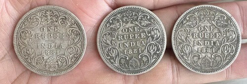 楽天市場】銀貨 イギリス領 インド帝国 1ルピー 年代ランダム VF India