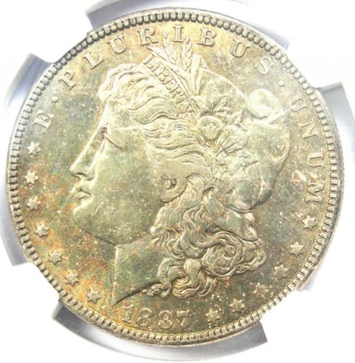 1887 年 ロバテール モーガン シルバー ダラー VAM-1A - NGC AU 詳細 - 希少な種類!|WORLD RESOURCE【KING店】