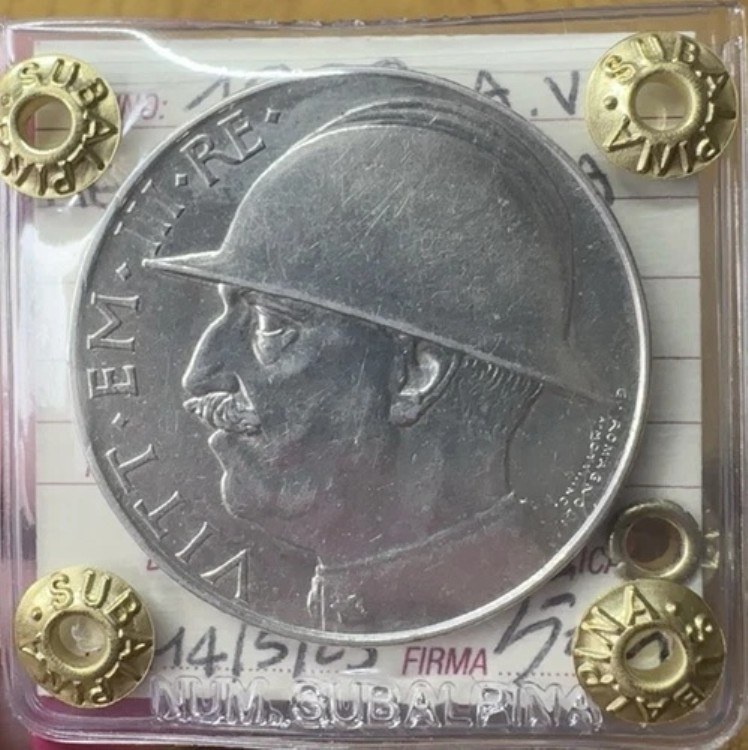 イタリア王国 20 リラ エルメット 1928 A.VI レア シール qSPL SUBALPINA-
