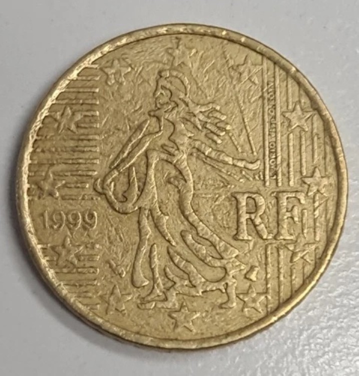 希少50セントコイン フランス 1999年 コイン ユーロ以前の50セントコイン