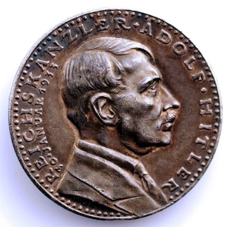 SC-ドイツ。第三帝国。1933年「ドイツの目覚め」銀貨20.1ポンド。非常に希少。