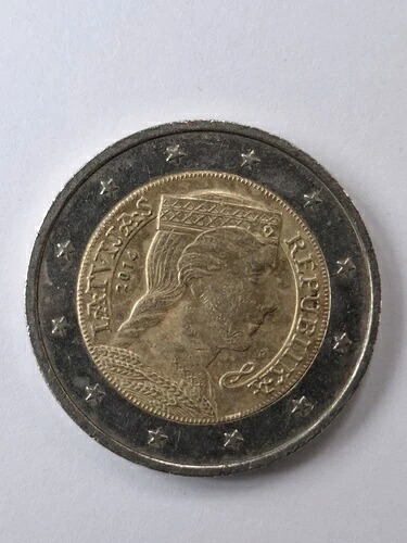 2ユーロ硬貨 ラトビア 2014年 ラトビア共和国