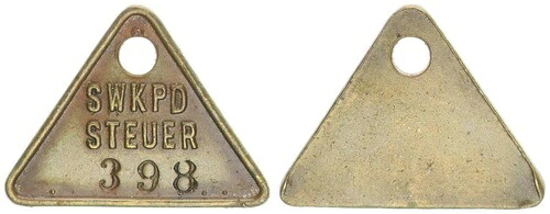 ドイツ領南西アフリカ（1904年）犬税切手スワコプムントNo.398 VF-XF（50223）-