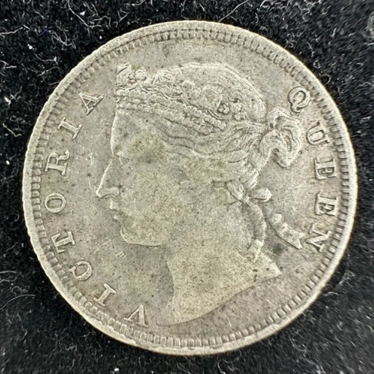 香港 英国 20セント 1866年 銀貨 ヴィクトリア女王 希少 (Sc240605/37) 274,725円
