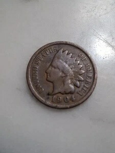 非常に希少な1904年製ネイティブアメリカン小麦ペニー