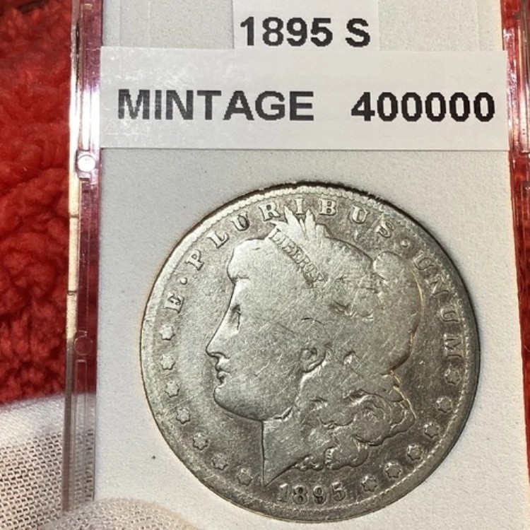 1895年 Sモーガン銀貨 希少鋳造枚数40万枚
