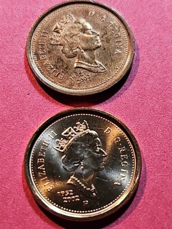 2枚 1952-2002 P & Rare Collectible Golden Jubilee、カナダ 1セント｜WORLD RESOURCE【KING店】