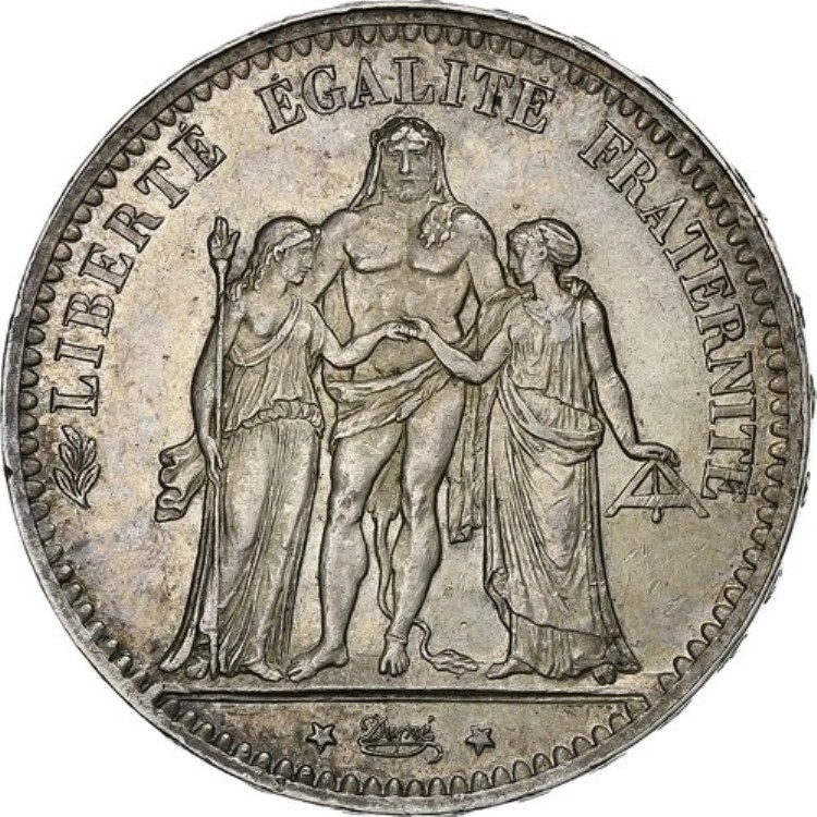 [#1165968] フランス、5 フラン、エルキュール、1878 年、ボルドー、シルバー、オーストラリア、ガドゥリー:745、a｜WORLD RESOURCE【KING店】