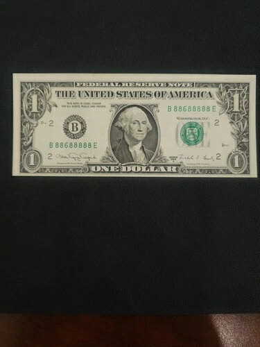 1988年 $1 希少シリアルナンバーリピーター B8868888E|WORLD RESOURCE【KING店】