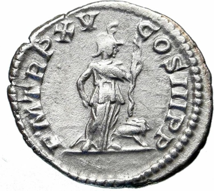セプティミウス・セウェルス帝 207年 希少古代ローマ銀貨 アフリカ ライオン i46568｜WORLD RESOURCE【KING店】