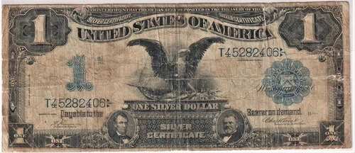 1899 年 $1 Fr 228R プレスター交換用ブラック イーグル シルバー証明書 希少!!!
