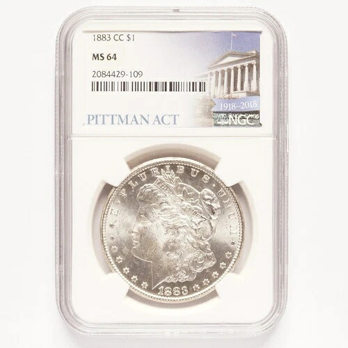 1883年-CC モルガン銀貨 NGC MS64 ピットマン法