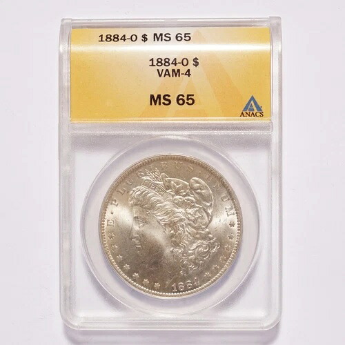 1884-O モルガン銀貨 ANACS MS65 VAM-4
