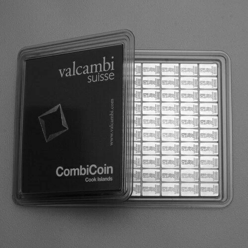 2012年 Valcambi コンビコイン クック諸島 - 1g シルバーコンビバー 100枚 - 非常に希少