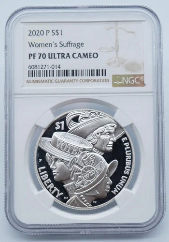 2020年 P 女性参政権記念銀貨 $ NGC PF 70 ウルトラカメオ - U1530