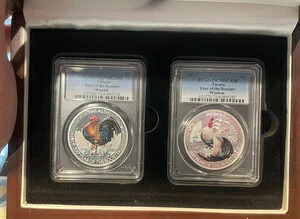 2017年 ツバル コインセット 富と知恵 PCGS PR70DCAM 酉年 78,650円