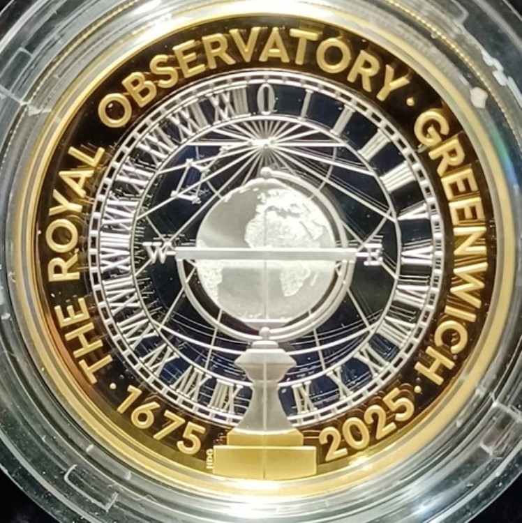 2025年 英国王立造幣局 2ポンド グリニッジ天文台 シルバープルーフ