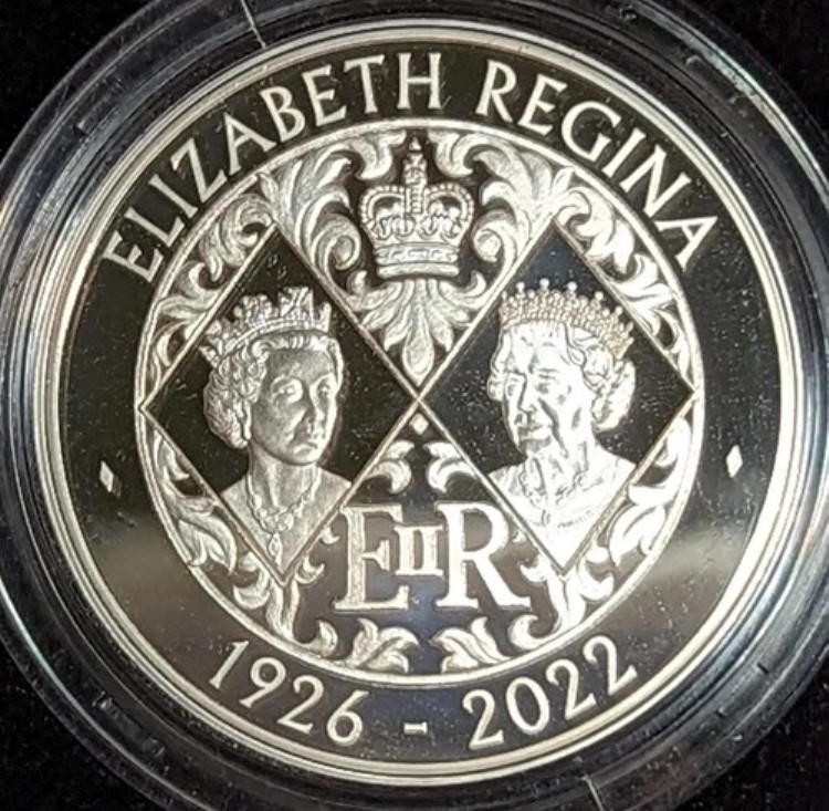 2022年 イギリス 5ポンド シルバー プルーフ 女王エリザベス2世 ???? 英国