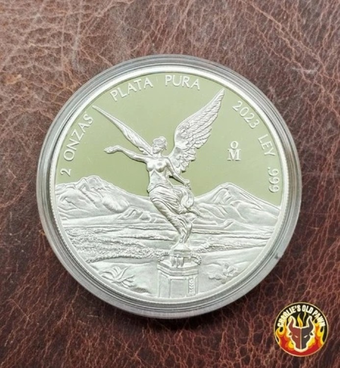 2023年メキシコ2オンスシルバーリベルタッドプルーフ（カプセル入り）