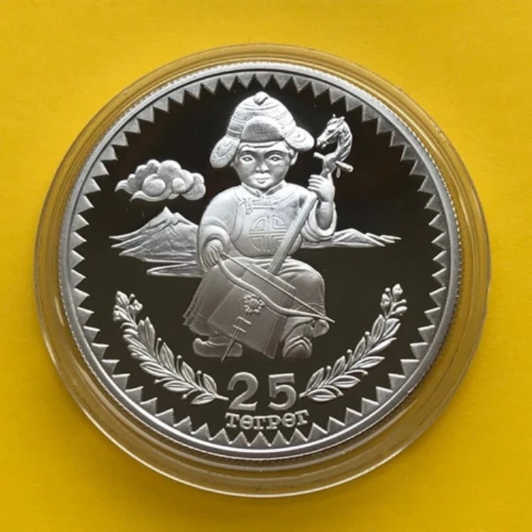 モンゴル 銀貨 500トグルグ 1989 28g セーブ・ザ・チルドレン プルーフ