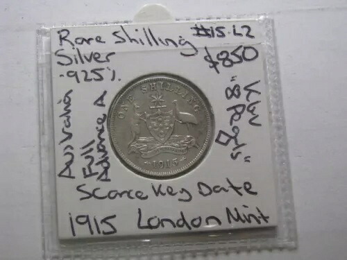 1915年 シリング銀貨 8パール 希少 少量発行 希少キーデイト ロンドン #L2|WORLD RESOURCE【KING店】