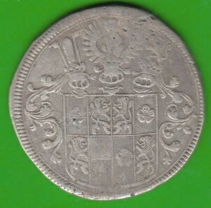 コイン シルバー ゾルムス ホーエンゾルムス 60 クロイツァー 1668-1707 非常に珍しい nswleipzig 198,550円