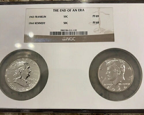 時代の終わり NGC 1963 フランクリン PR69 & ケネディ PR69 ??モンスターレアグレード??