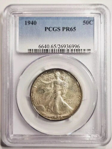 1940年 P ウォーキング・リバティ ハーフダラー PCGS PR-65