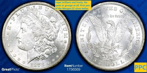 希少 - 1878-CC モーガン シルバー ダラー PCGS MS-62 - 霜が降りたような光沢のある、汚れのない宝石。