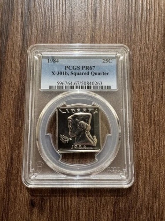 1984年 スクエアドクォーター 1/2オンス シルバー X#301b PCGS PR67 (50840263) 234,850円