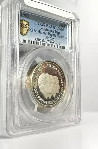 1983年 ???? ドミニカ共和国 ???? 300ペソ「PIEFORT」。PCGS PF-67