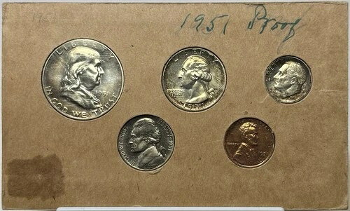 1951年 プルーフセット ウェイト・レイモンド 段ボールホルダー 希少